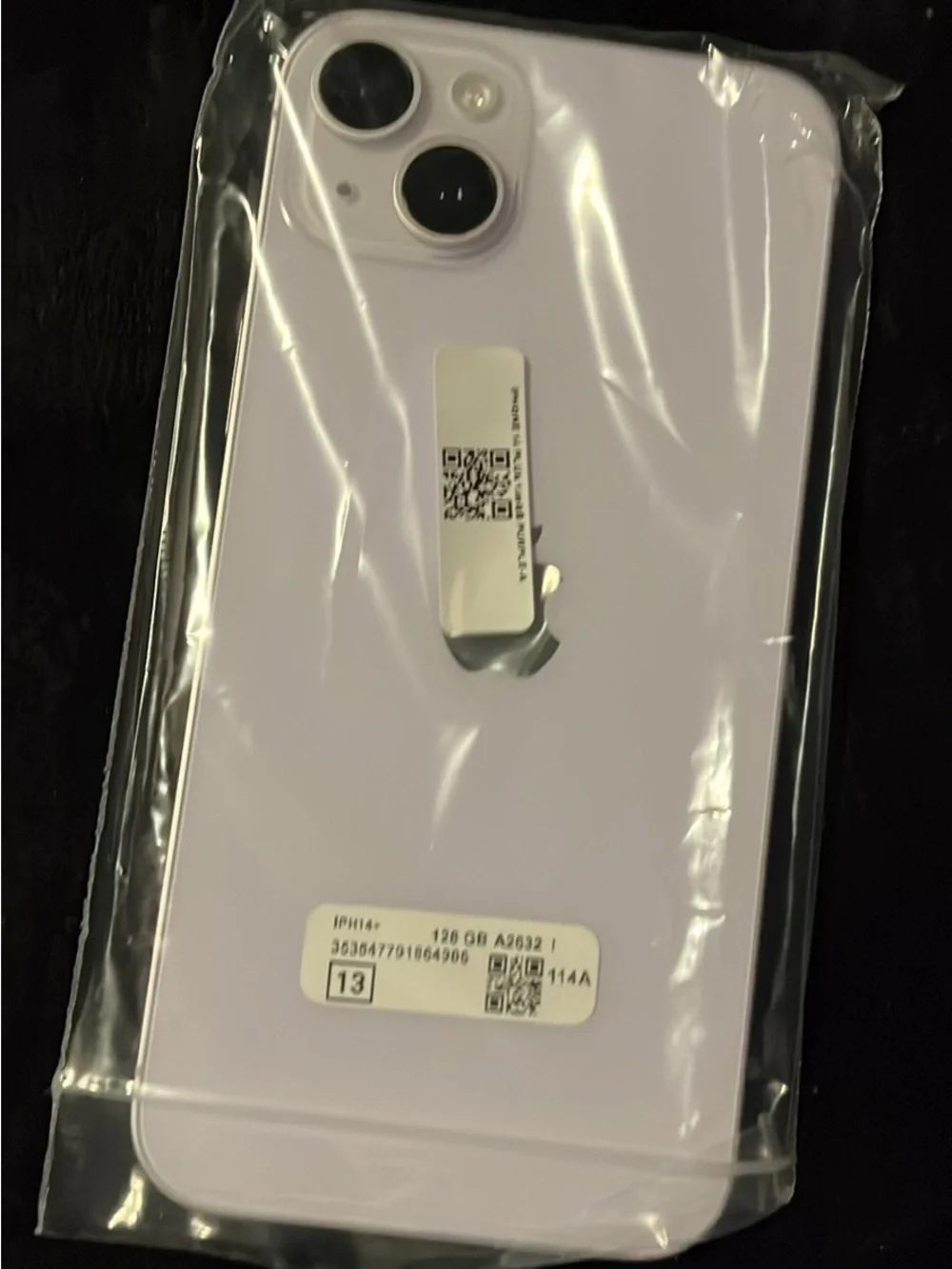 Apple iPhone 14 Pro Purple Back with Dual Cameras